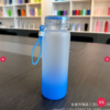 Cross-border 17oz sublimation thickened frosted single layer gradient color glass portable rope colorful glass