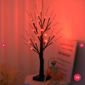 LED Amazon simulation purple tree lights Halloween Thanksgiving decoration small table lamp creative room lights